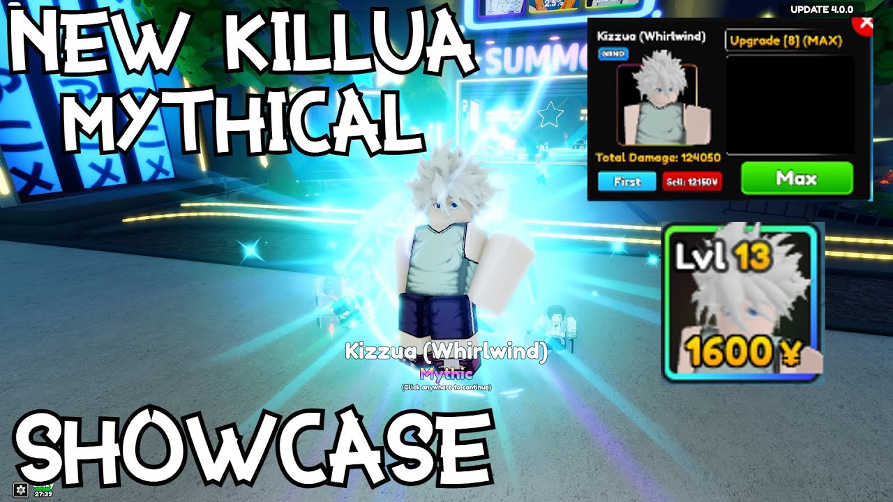 NEW MYTHICAL KILLUA(KIZZUA) SHOWCASE ANIME ADVENTURES | HXH UPDATE 4