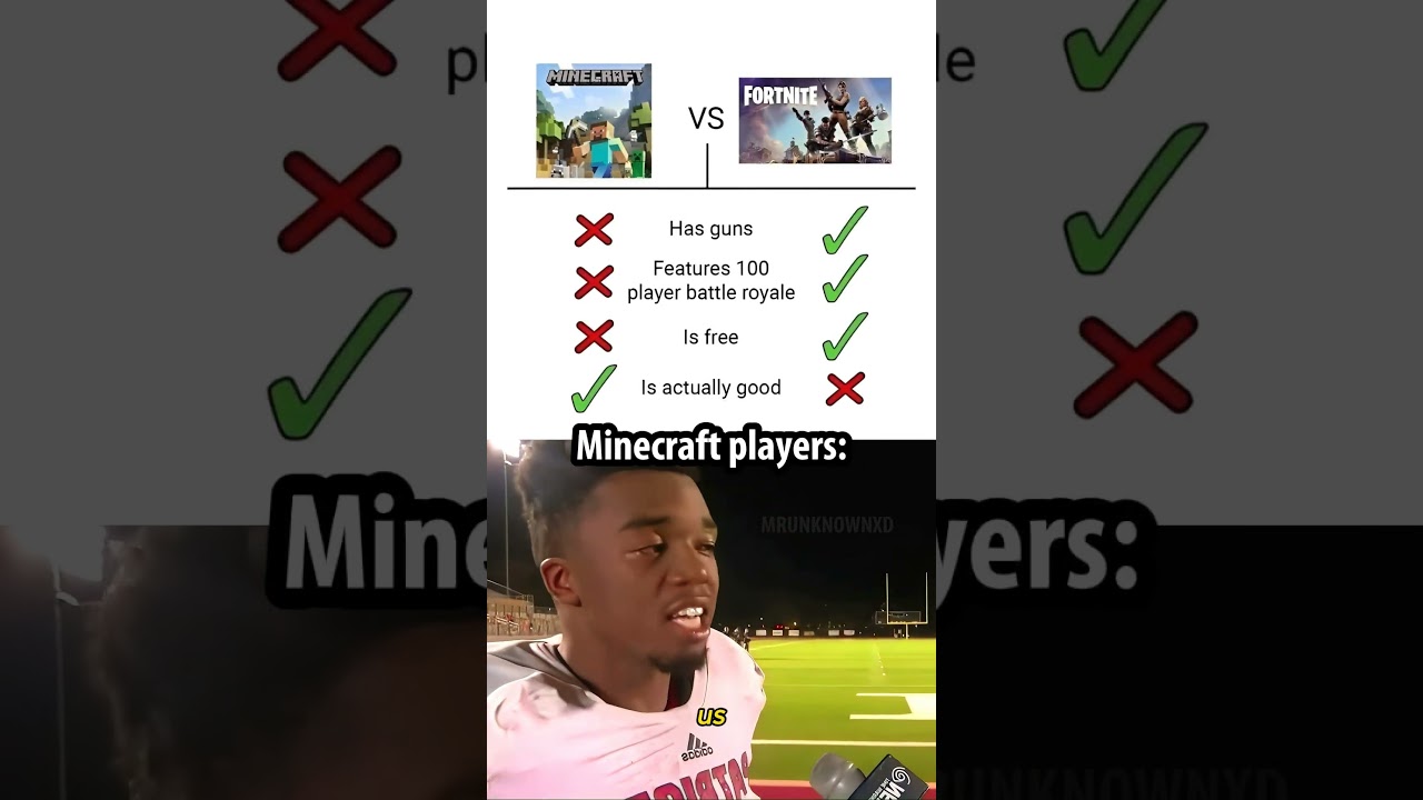 Minecraft Vs Fortnite