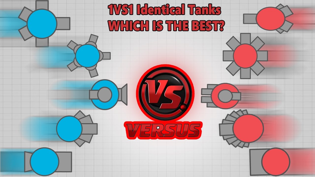 1VS1 WITH IDENTICAL TANKS!! WHICH IS THE BEST?! Sandbox Epic Match Tank Fight Battle | Diep.io
