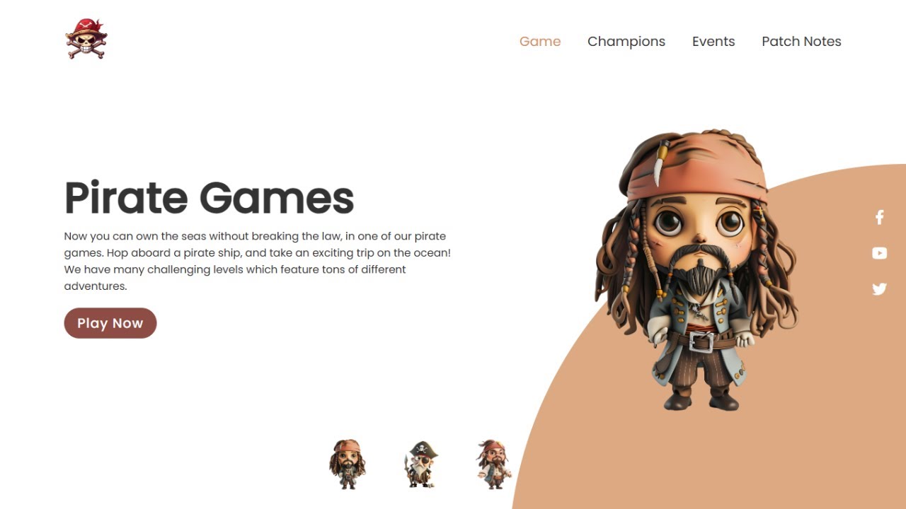 Landing Page Website Design Using HTML CSS & JavaScript | Website Header Design