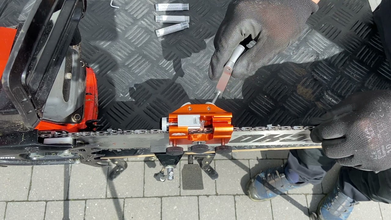 How to use the Timberline saw chain sharpener?
