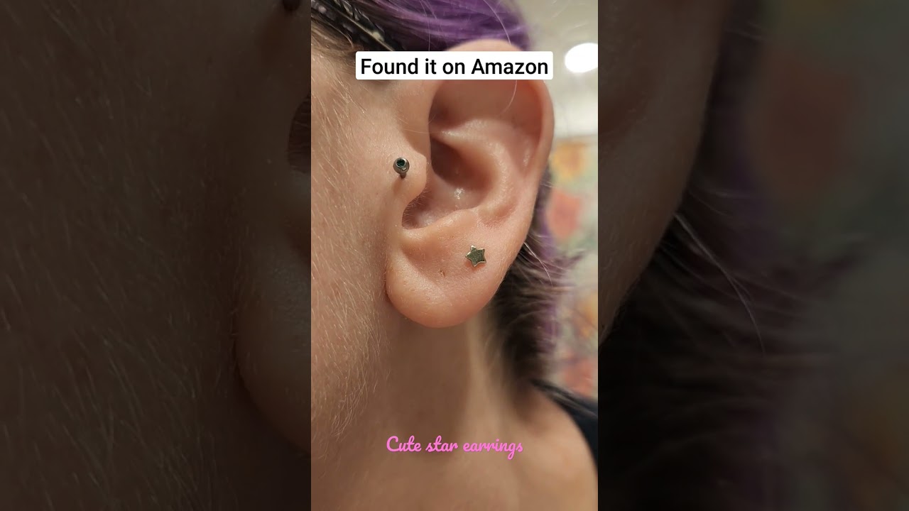 Cute little star earrings from Amazon! #fashionshorts #founditonamazon #amazonfinds