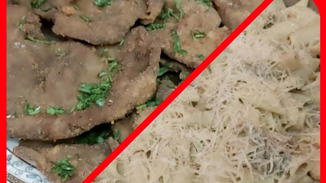 اسكالوب مع مكرونه بصوص الجبنه الريكفورد مطبخ انا ومراتي