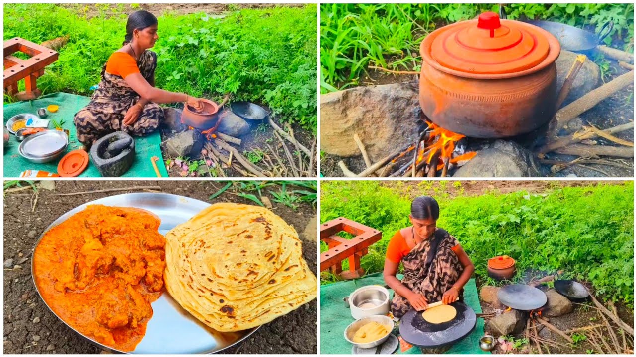 😋ಹಂಡಿ ಚಿಕನ್ ಕರಿ ಪರೋಟ ಜೊತೆ \handi chicken curry recipe parotta recipe