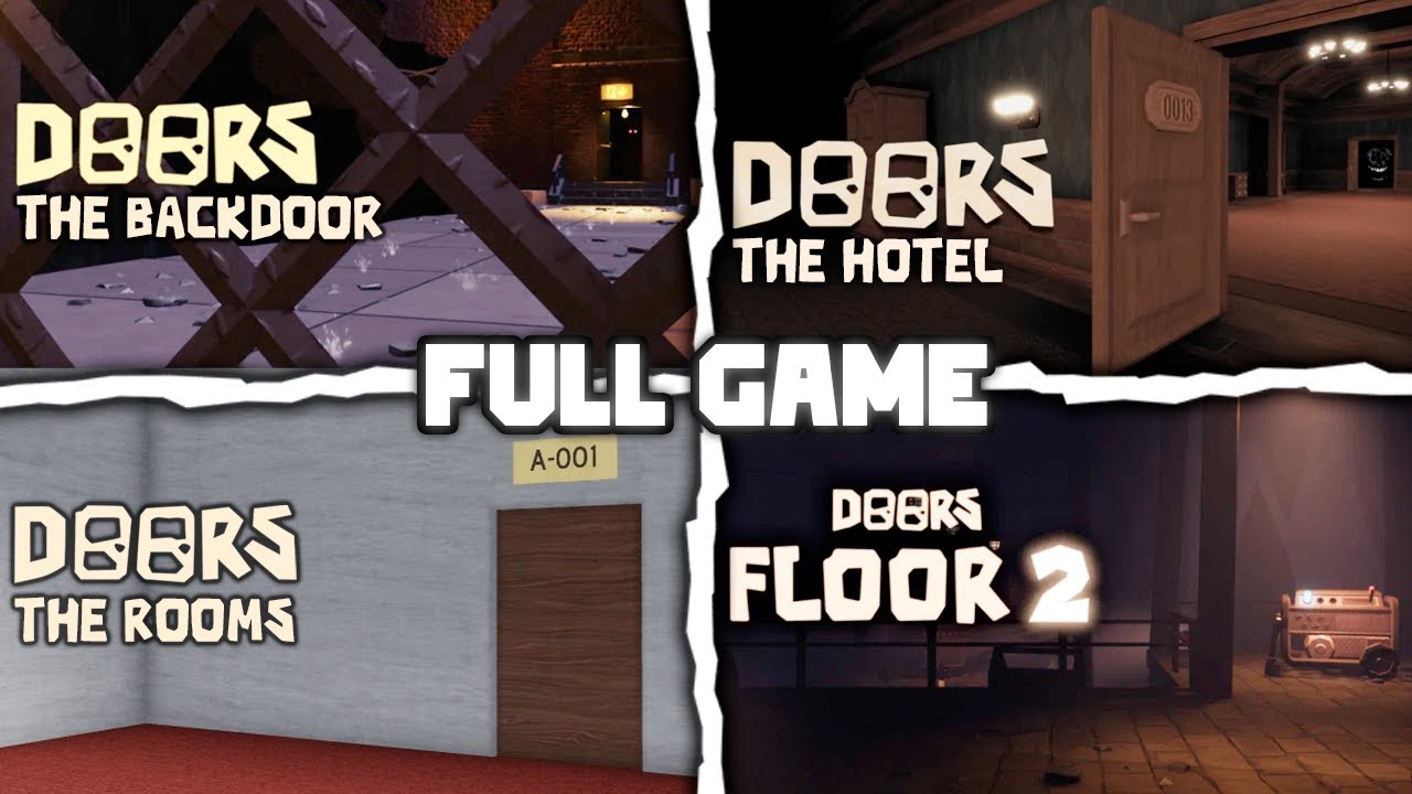 DOORS: Backdoor + Hotel + Rooms + Mines - (Full Walkthrough) - Roblox