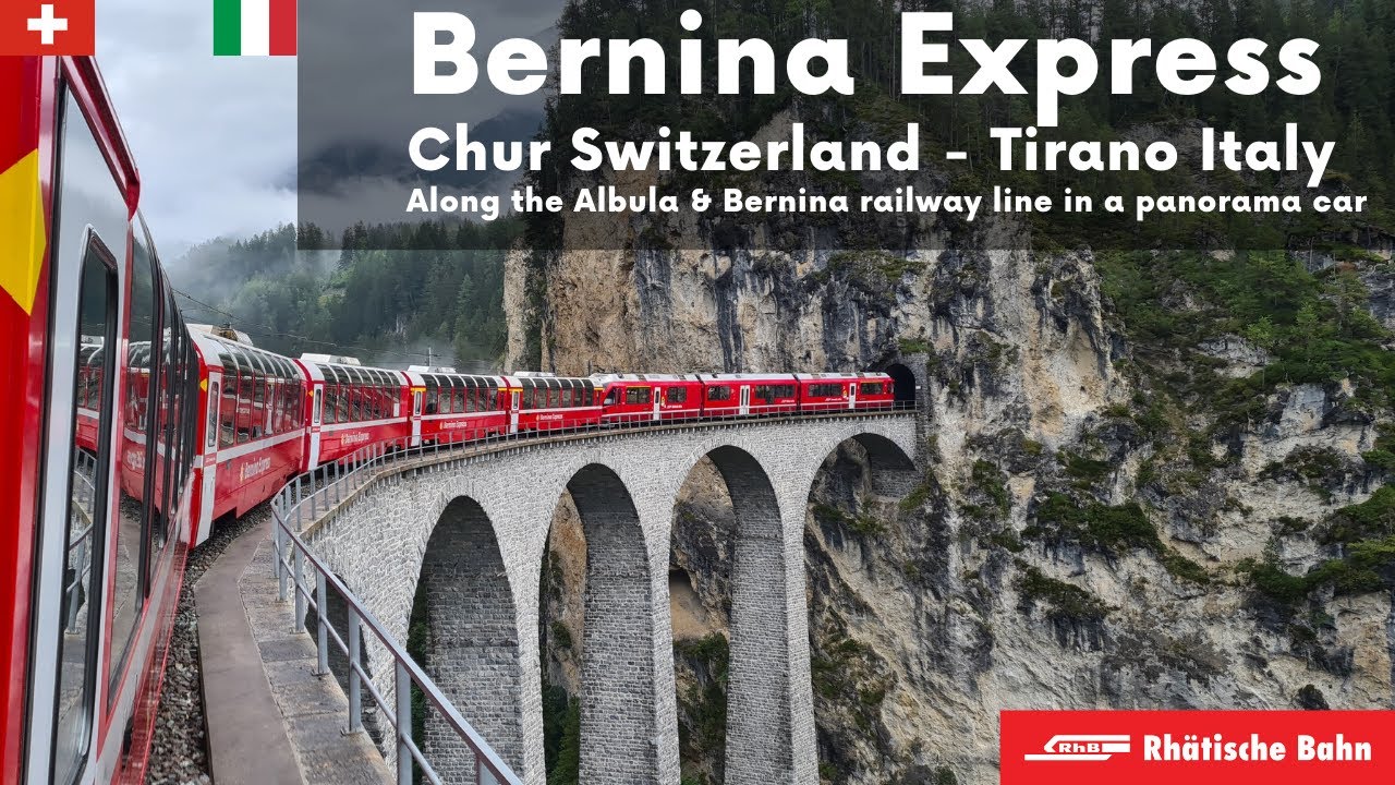 Bernina Express from Chur in Switzerland to Tirano in Italy (Rhätische Bahn)