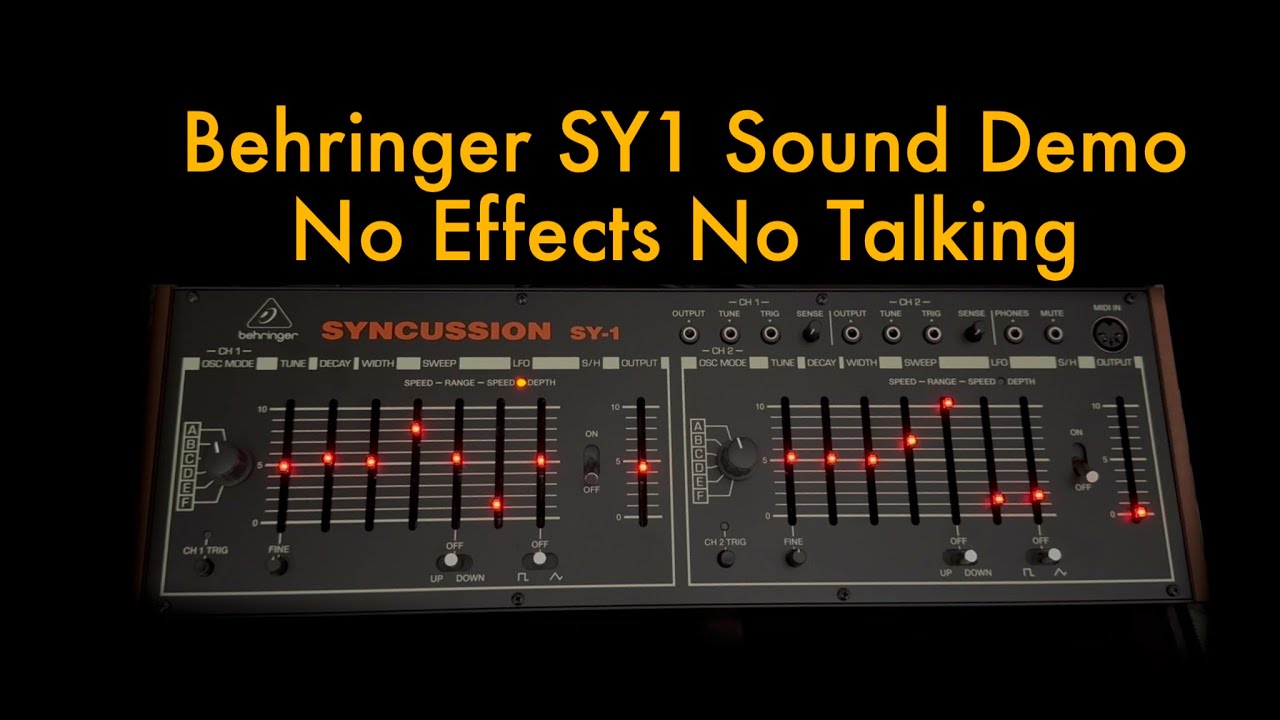 Behringer Syncussion SY-1 Sound Demo (No Talking, No Effects)