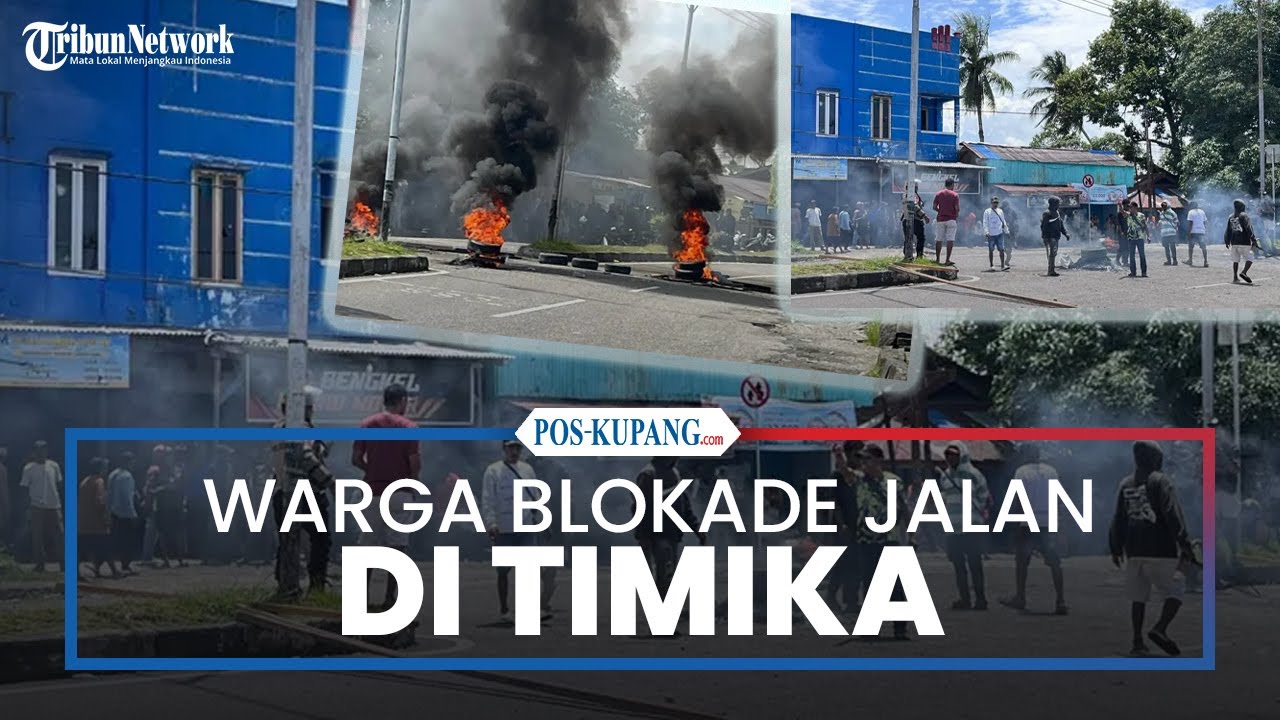 Pemuda Ditemukan Tewas, Warga Blokade Jalan Ahmad Yani Timika