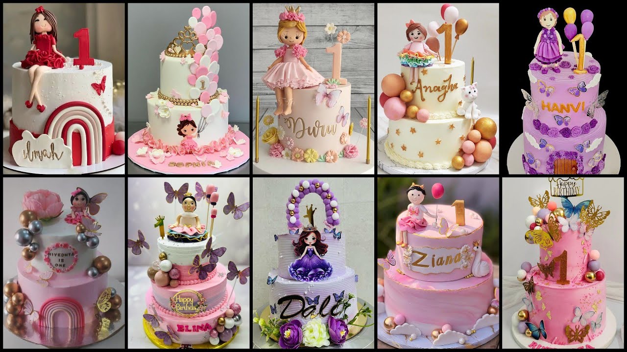 💃1st Birthday Cake Ideas For Baby Girl/Cake Design For Birthday Girl/Birthday Cake/Cake Design#1st