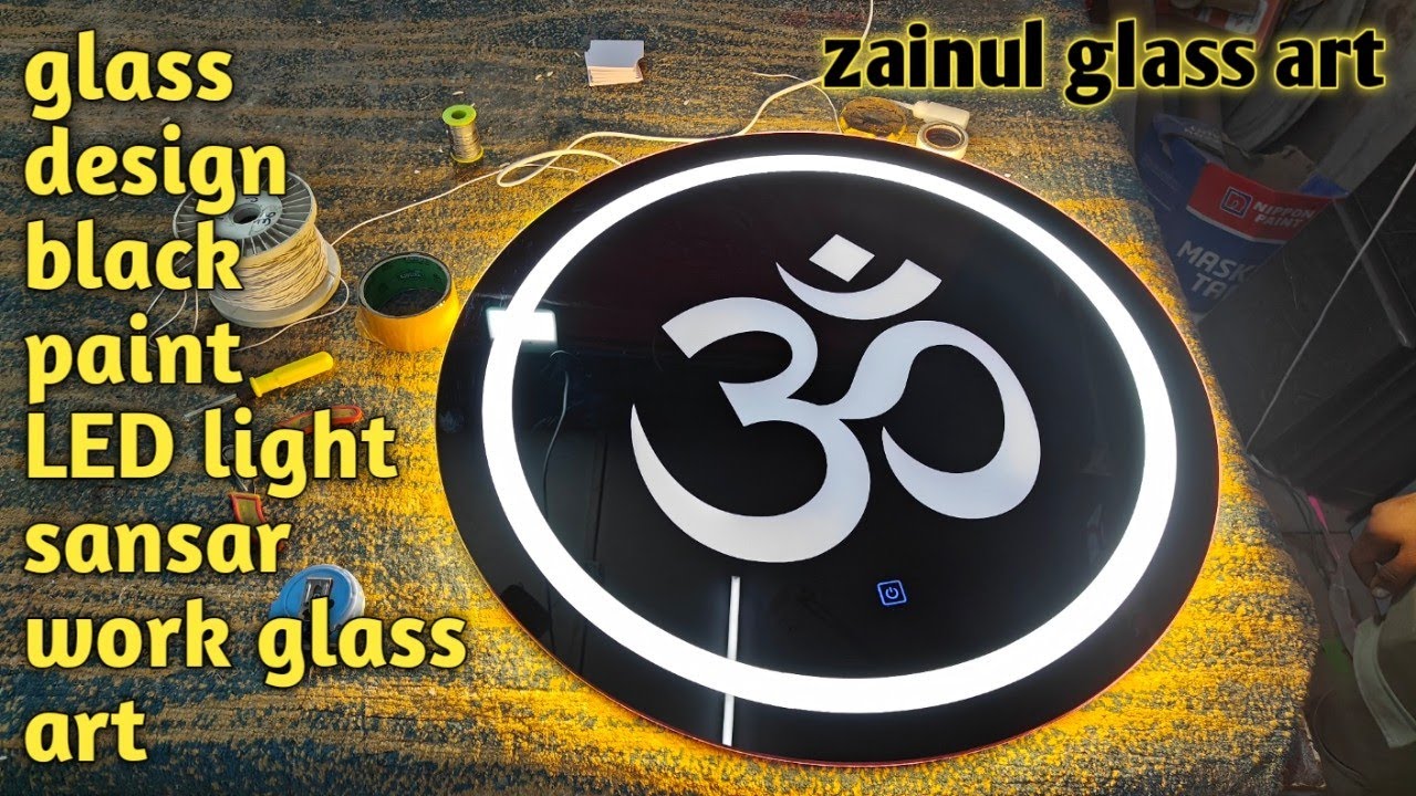 mirror glass led touch sensor installation||3 लाइटिंग सेंसर मिरर गिलास बनाना सीखें| #glassartzainul