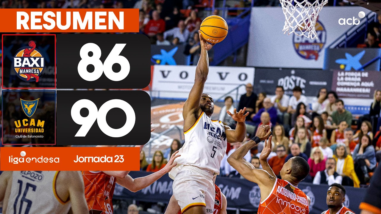 BAXI Manresa - UCAM Murcia (86-90) RESUMEN | Liga Endesa 2025-26