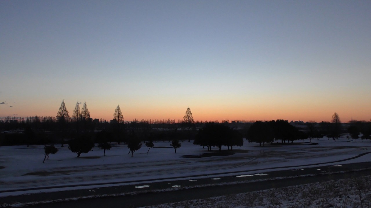 Relax music with sunrise , nature sound of wind