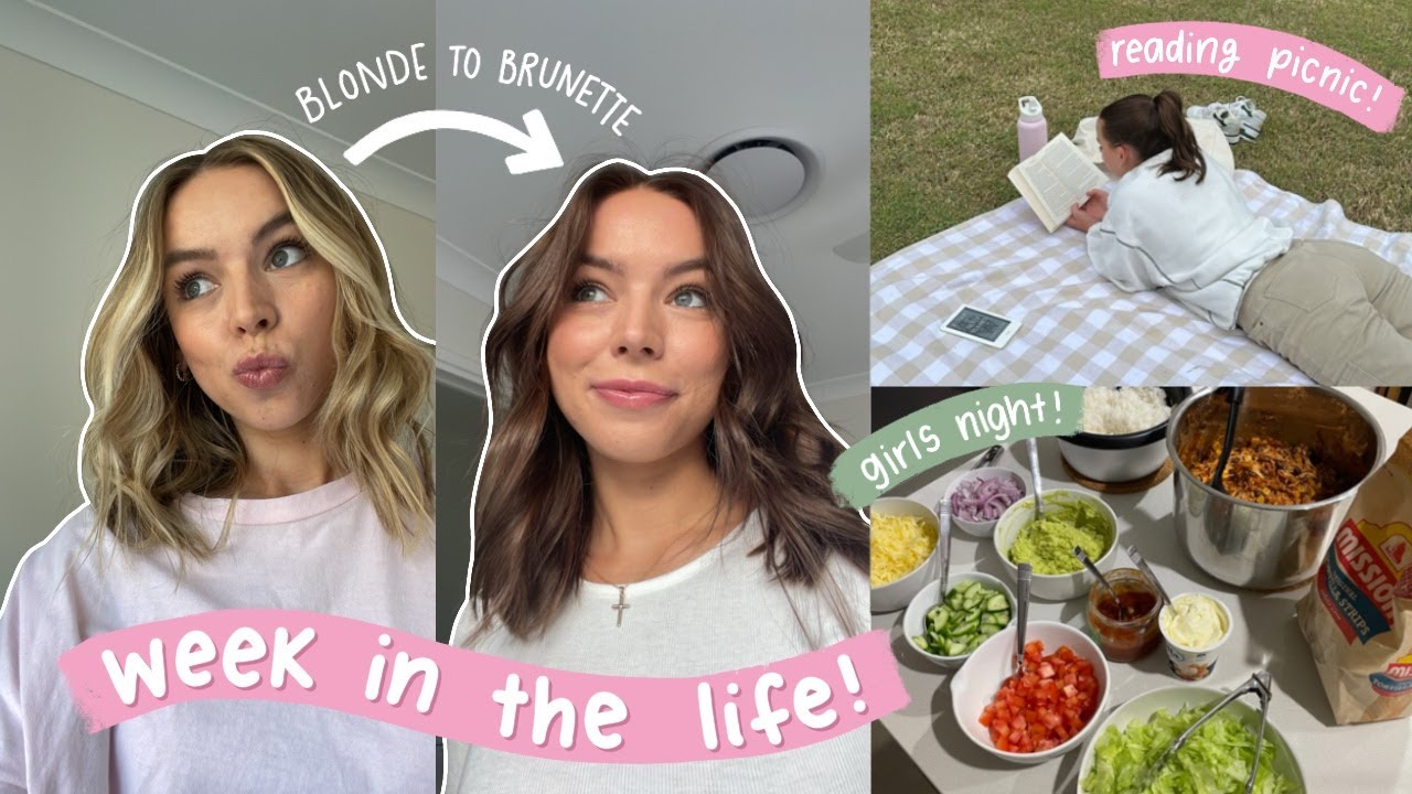 spend the week with me - hair transformation, reading picnic & wholesome girls nights