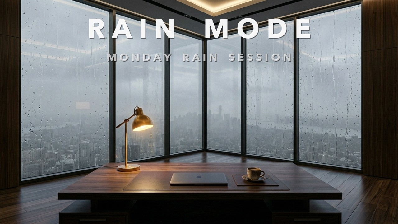 Deep Work Music &mdash; Monday Rain Session | 2 Hour Rainy Day Deep Work | The Corner Office