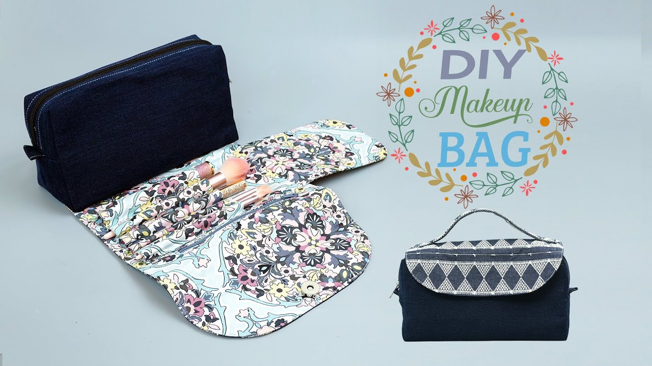 DIY Makeup Bag - Easy Beginner’s Sewing Project | How To Sew Makeup Bag With Zipper