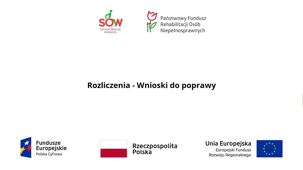 Obsługa SOW &ndash; moduł Wnioskodawcy. Przeglądanie rozliczeń.