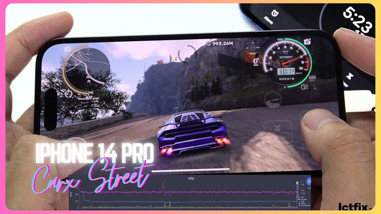 iPhone 14 Pro CarX Street Gaming test | Apple A16 Bionic, 120Hz Display