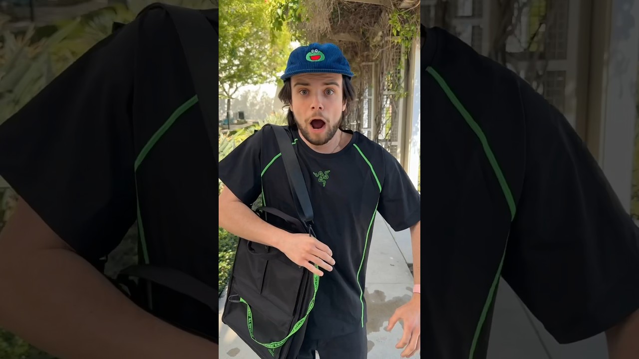 Razer Xanthus Tote Bag: 1 | Water: 0 💦 #funny #gamer #waterproof #gaminglaptop #razer #backpack