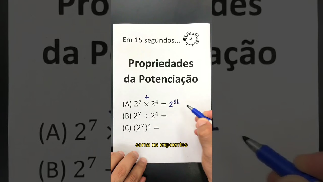 🔥 Propriedades da potencia&ccedil;&atilde;o em 15 segundos
