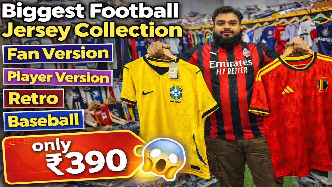 Massive Football Jersey Collection 🔥| Fan, Player, Stadium, Premium Retro & Baseball | only ₹390🤯