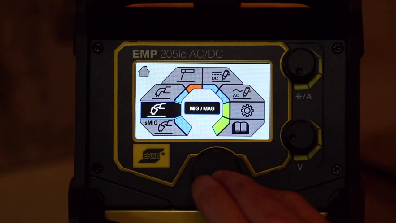 ESAB Rebel EMP 205ic AC/DC Settings