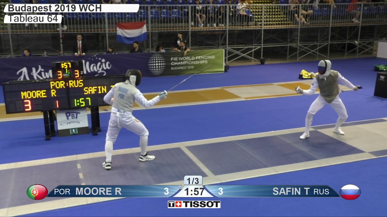 2019 244 T64 21 M F Individual Budapest HUN WCH 1 SAFIN RUS vs MOORE POR