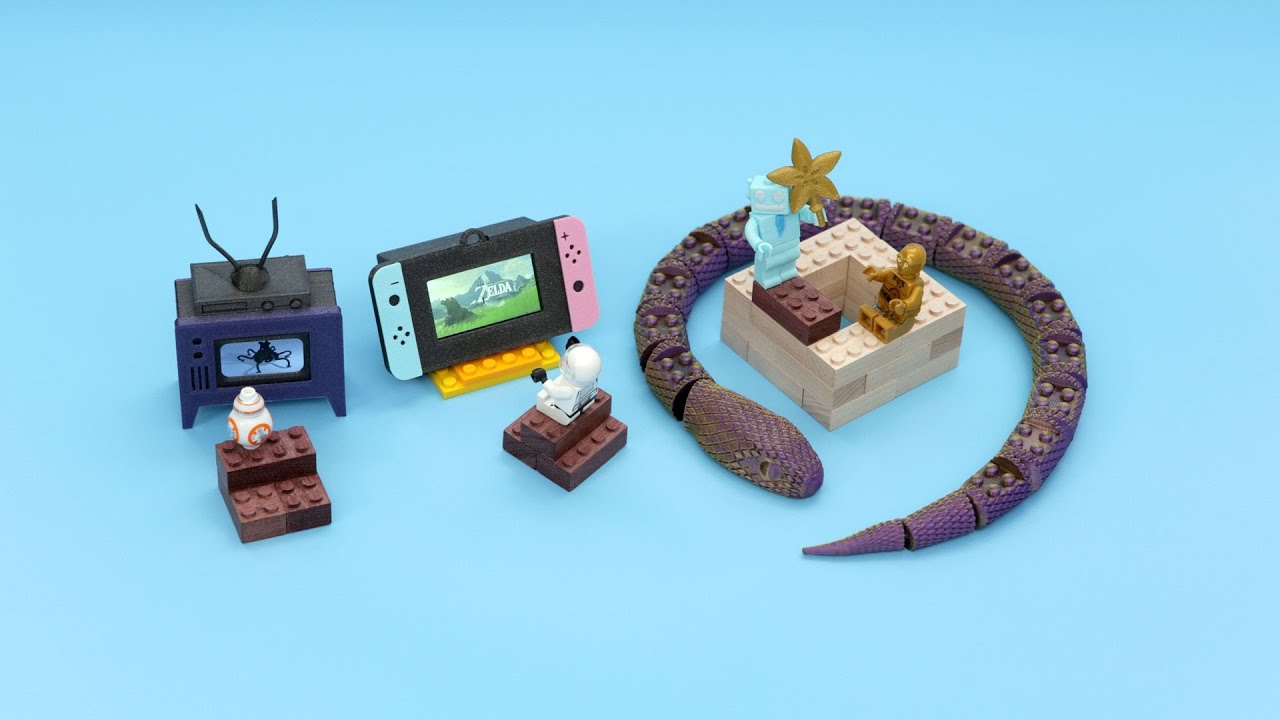 3D Hangouts – Mini GIF Players, Wooden Building Bricks and Lego Snake