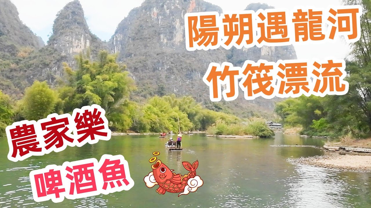 20250114桂林&rarr;陽朔｜遇龍河竹筏漂流｜山水如畫，倒映水面，如置身仙境｜田園風光，潺潺水聲｜，微風拂面，竹林清香｜身處山水之間，心境隨之沉靜｜品嘗地道陽朔風味｜鮮美啤酒魚，醬香濃郁｜難忘的陽朔之旅