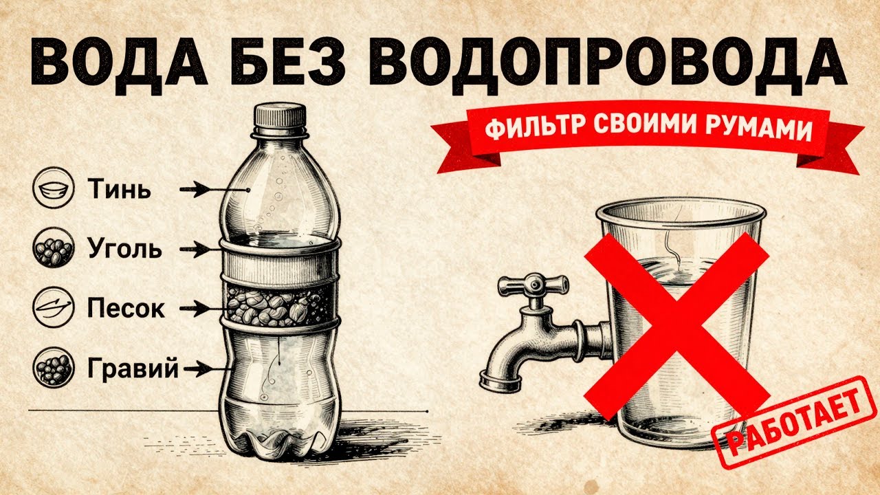 КАК ВЫЖИТЬ В КВАРТИРЕ БЕЗ ЧИСТОЙ ВОДЫ ЕСЛИ ВОДОПРОВОДА БОЛЬШЕ НЕТ! Полное руководство