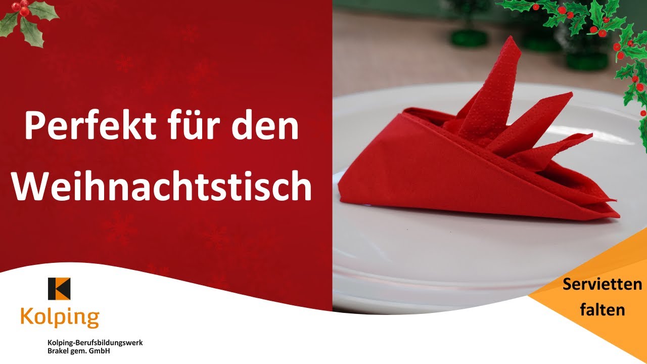 Servietten falten I Perfekt für den Weihnachtstisch