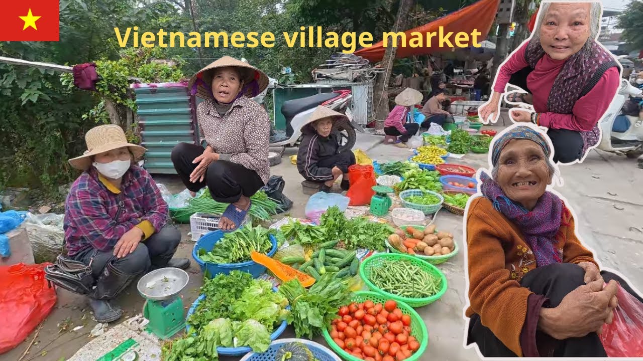 Vietnam Authentic Market Life At ĐÊ Market
