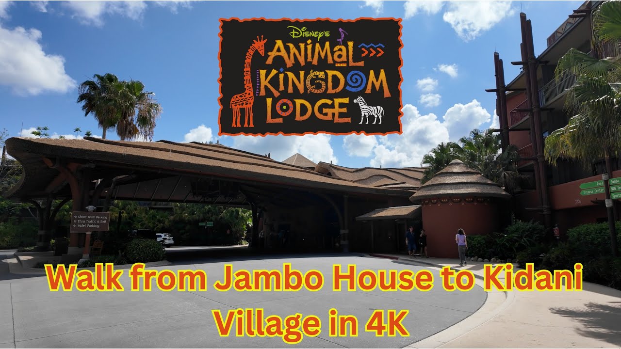 4K Walk from Jambo House to Kidani Village: Disney's Animal Kingdom Lodge | Rament Media