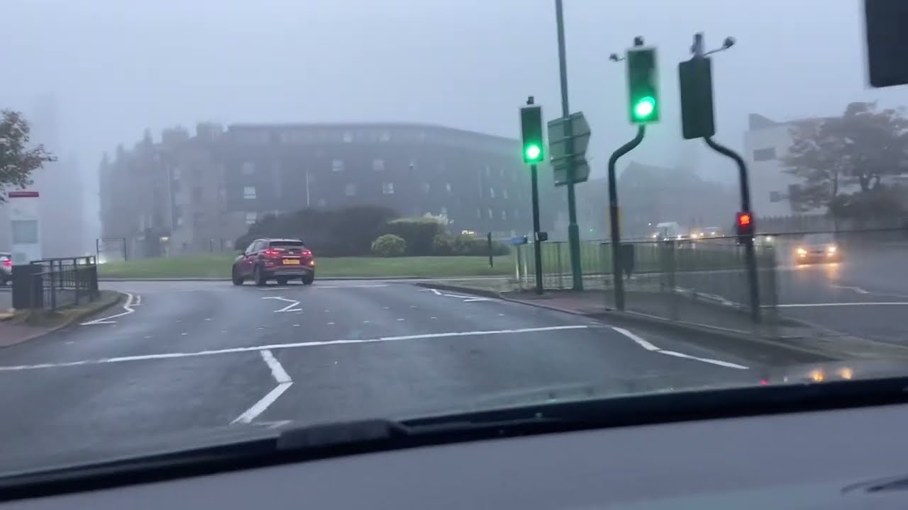 Driving on heavy fog from Aberdeen to Preston