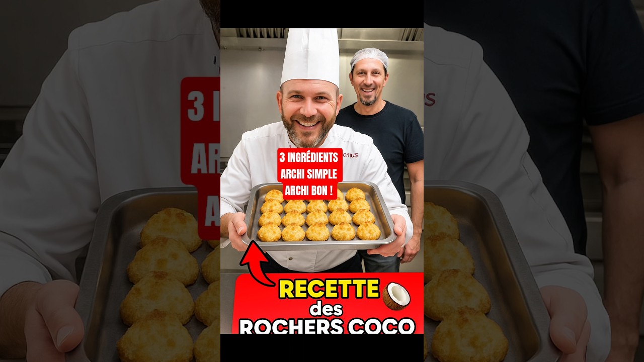 JUSTE 3 INGR&Eacute;DIENTS POUR CES ROCHERS COCO HYPER SIMPLE ET BON ! ABONNE-TOI 😁🫡 #biscuits