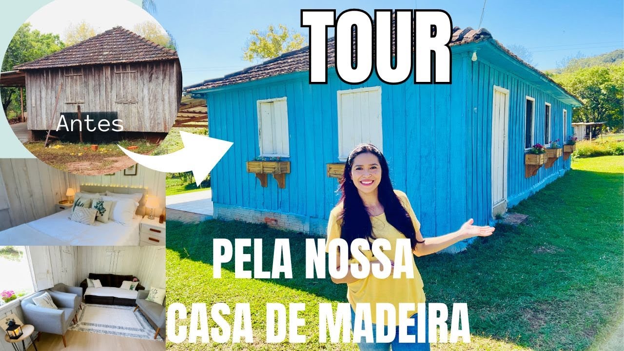 ❤️TOUR PELA NOSSA CASA DE MADEIRA NO SÍTIO🏠