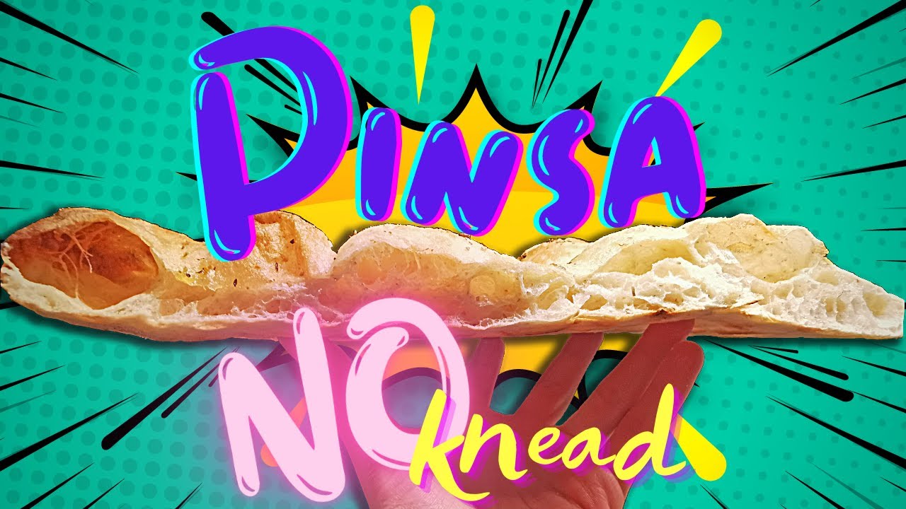 Impasto Pinsa Romana Senza Attrezzatura. Tecnica No Knead. Roman Style Pizza Recipe.