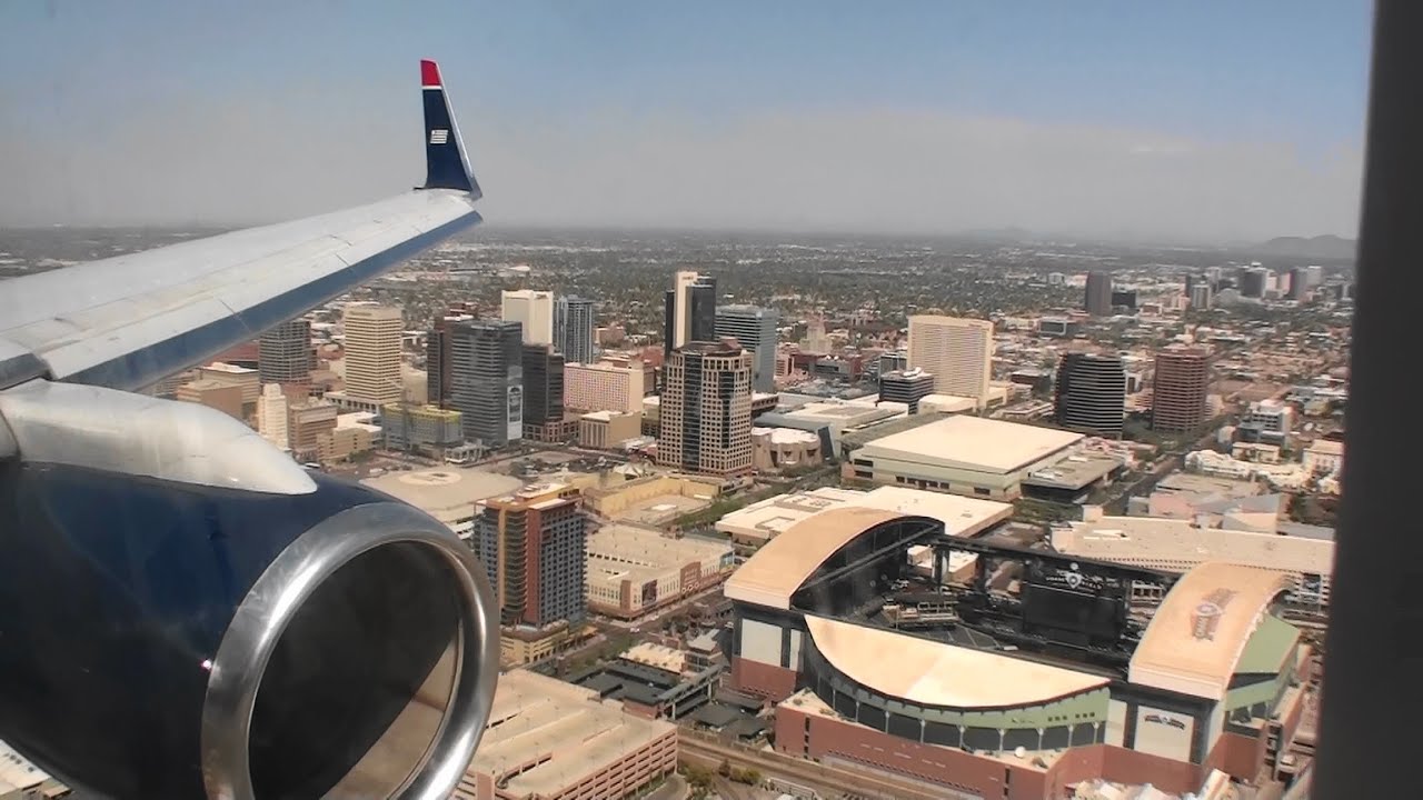 Awesome Downtown Approach!!!  Fantastic HD 757 Landing At Phoenix Sky Harbor!!!
