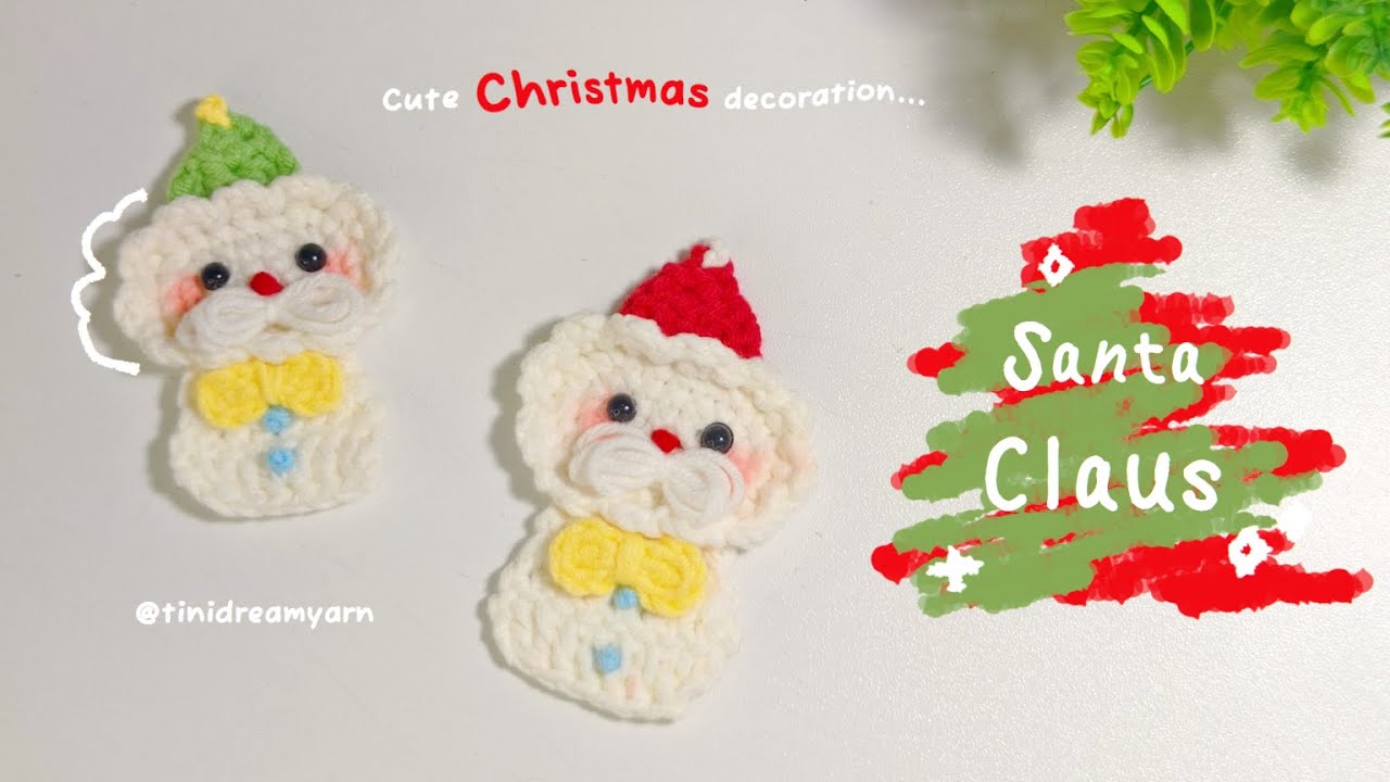 Tiny Santa Claus Crochet Tutorial | Cute Christmas Decoration🎄💕