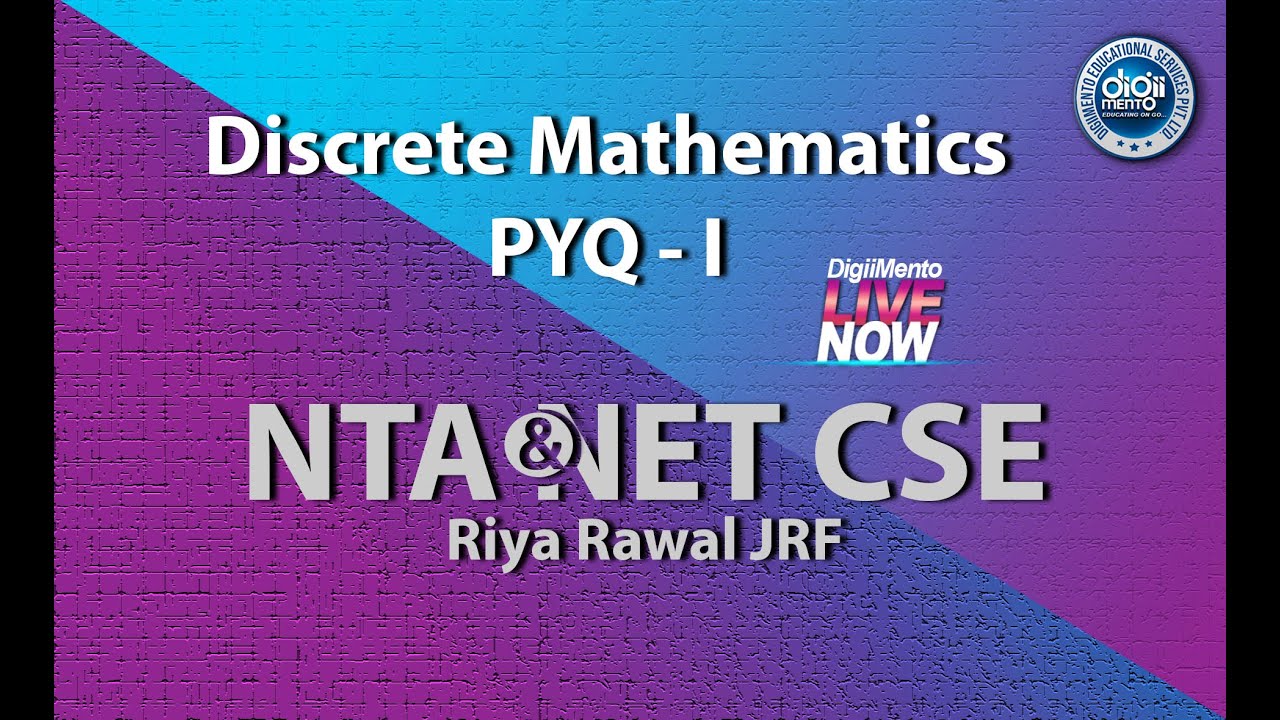 Discrete Mathematics PYQ - I | NTA UGC NET Computer Science