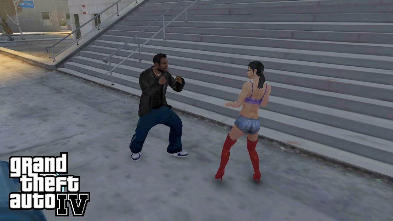 Prostitute vs Runner Fight | GTA IV