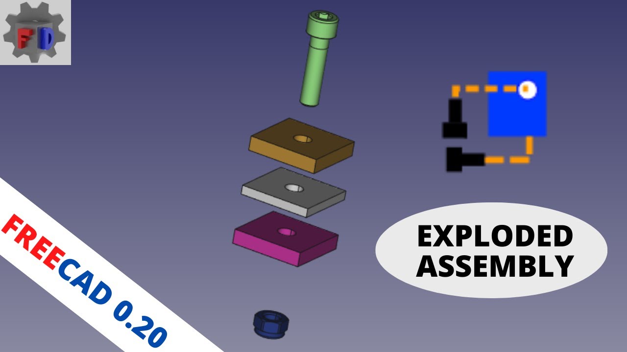 COMO FAZER VISTA EXPLODIDA NO FREECAD | ANIMAÇÃO | EXPLODED ASSEMBLY
