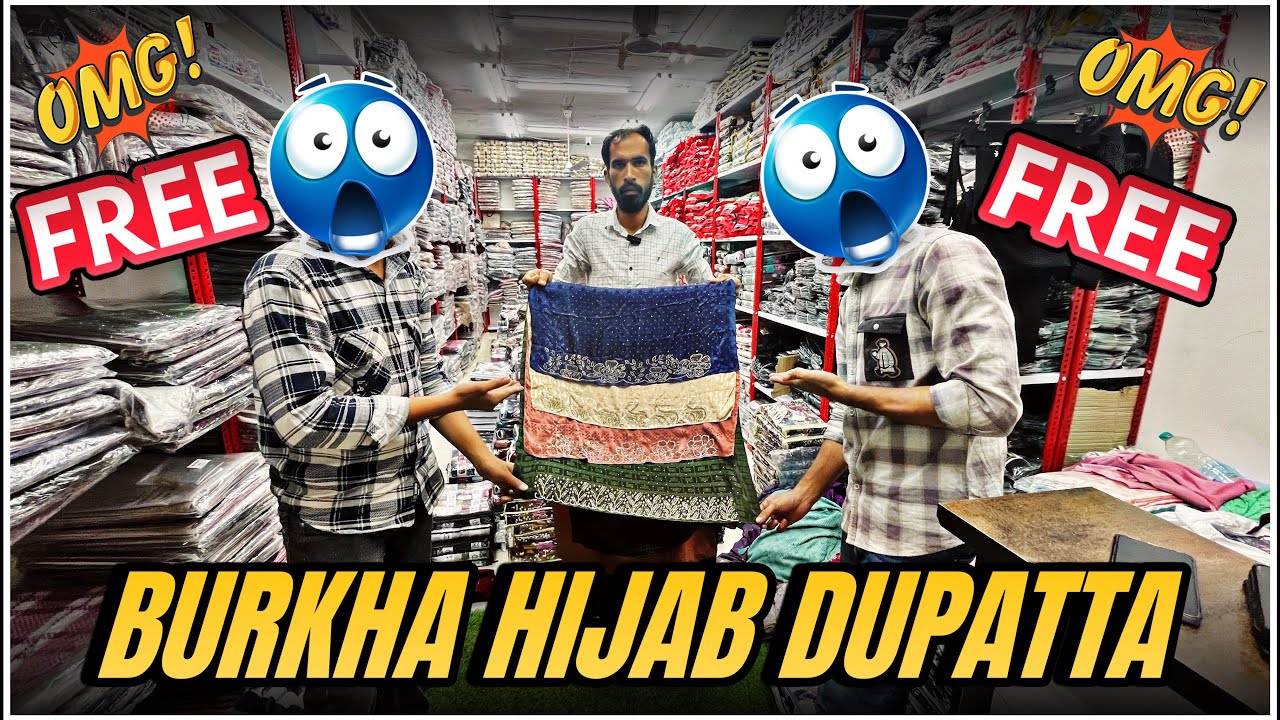 😱Free Special Offer - Burkha Hijab Dupatta Wholesale In Madina Market #hijabehaya #hijab 