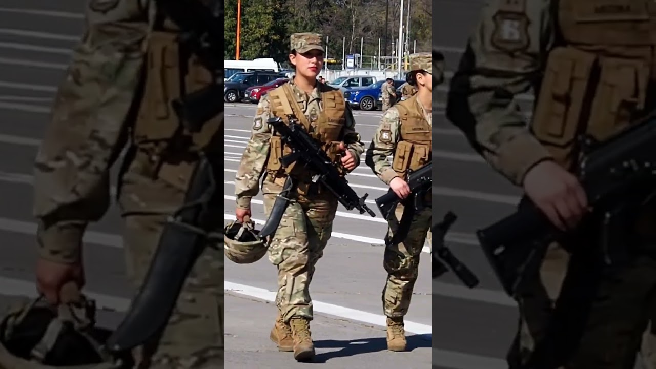 poderosa Mujer Militar de Chile ..Belleza y Fuerza #foryou  #ParadaMilitar #viral  #desfile #girl