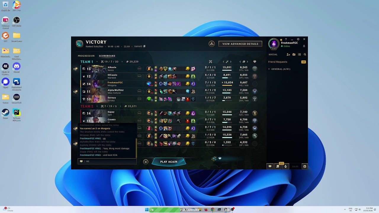 League Ranked