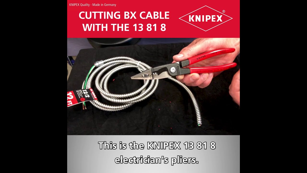 KNIPEX Tool Tips - Cutting BX Cable with the 13 81 8
