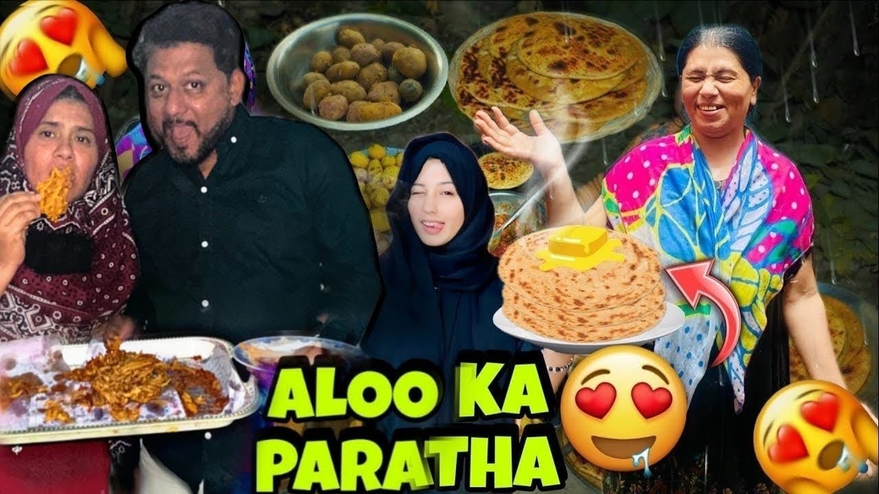 Mama Ke Haathon Ka Bana Delicious😋🤤 Aloo Ka Paratha🥵 Recipe😍 | Grmio Ki Phli Barish Hogai☔🤩🫓 