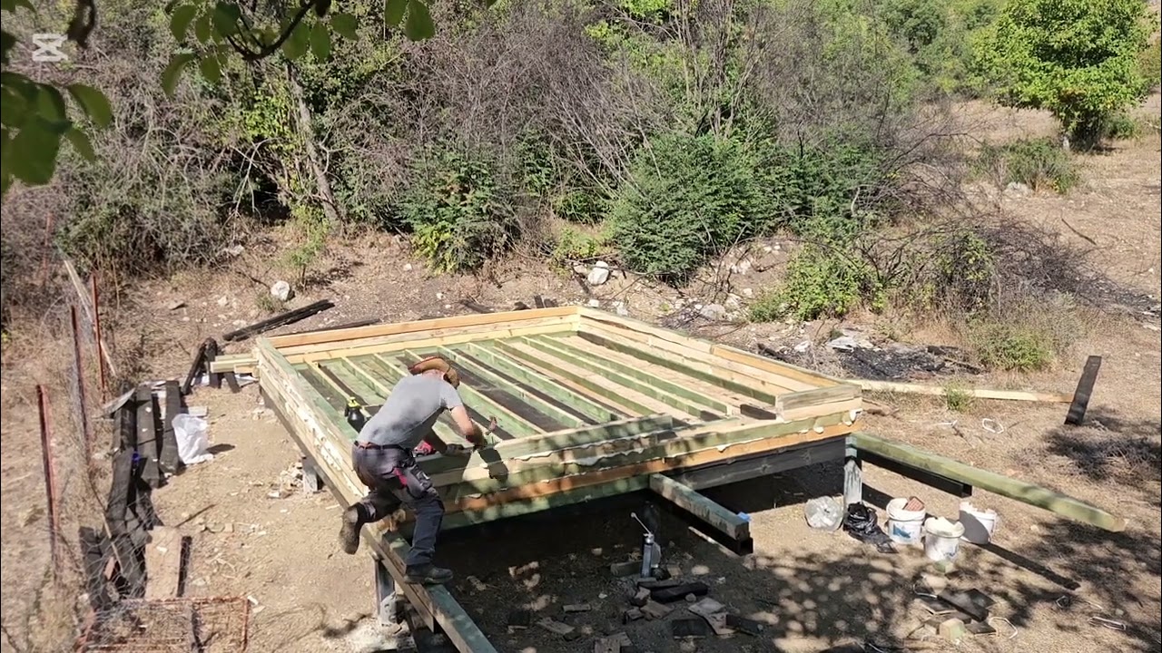 AHŞAP KULÜBE YAPIMI 3.GÜN /Building a house, a hut, a shelter on the mountain alone/ tiny hause 