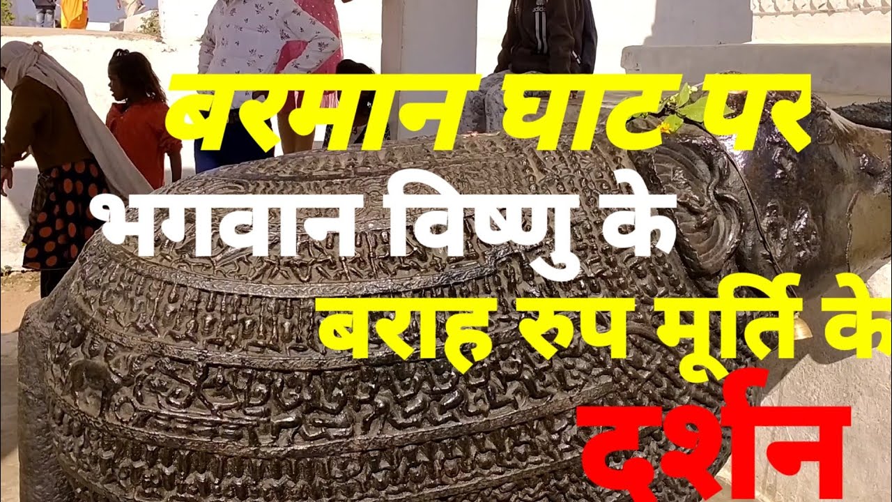 बरमान घाट मे स्थापित भगवान विष्णु के बराह अवतार के मूर्ति दर्शन :- 31/01/2021