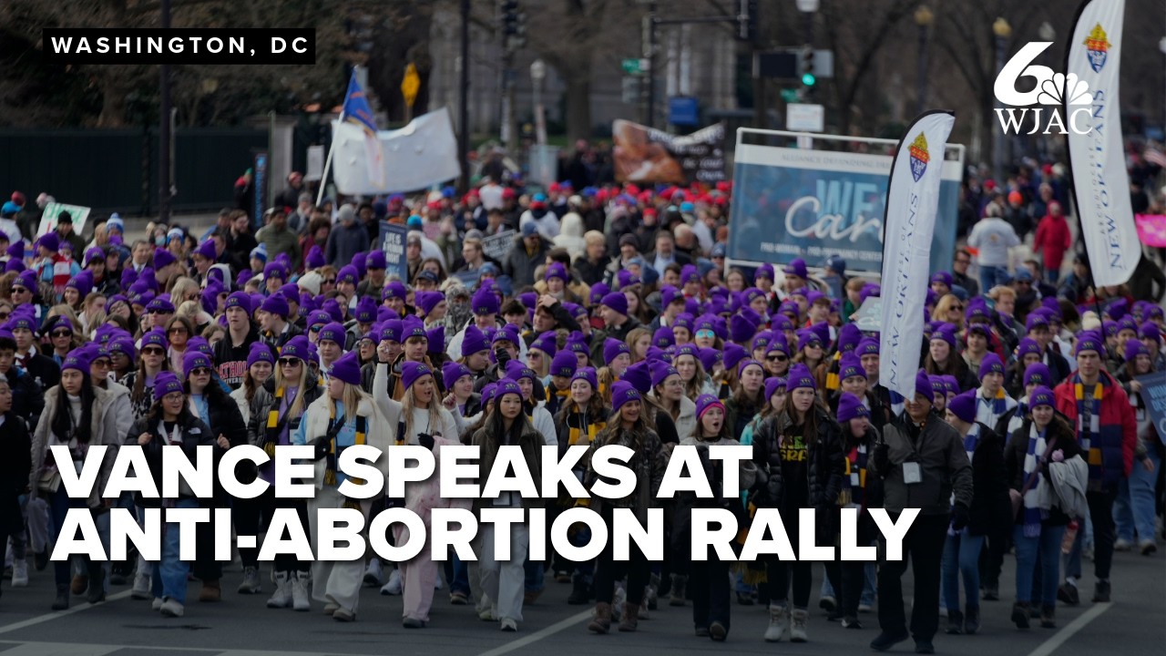 JD Vance delivers opening remarks at March for Life anti-abortion rally