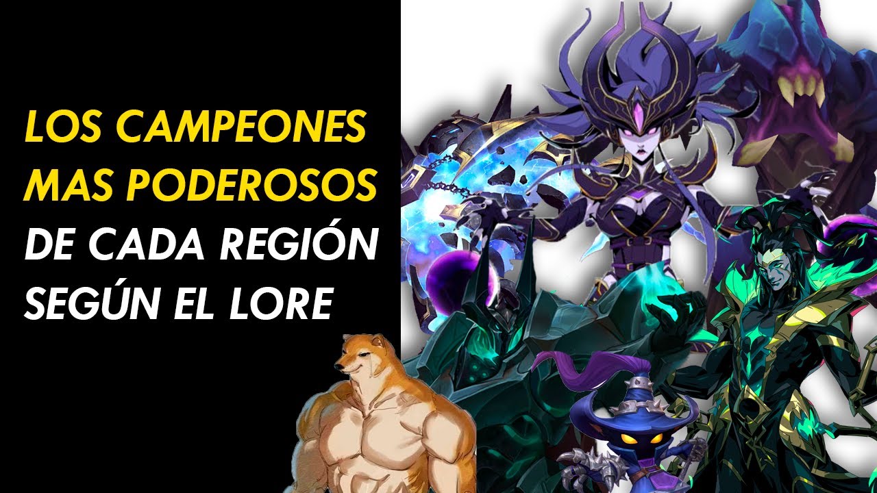 &iquest;CU&Aacute;LES SON LOS CAMPEONES MAS PODEROSOS DE CADA REGI&Oacute;N DE LOL?